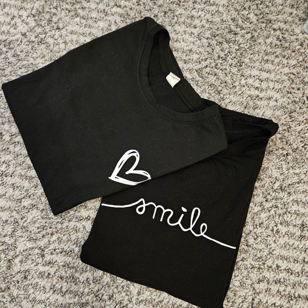 T-Shirt Bundle with Heart & Smile Design